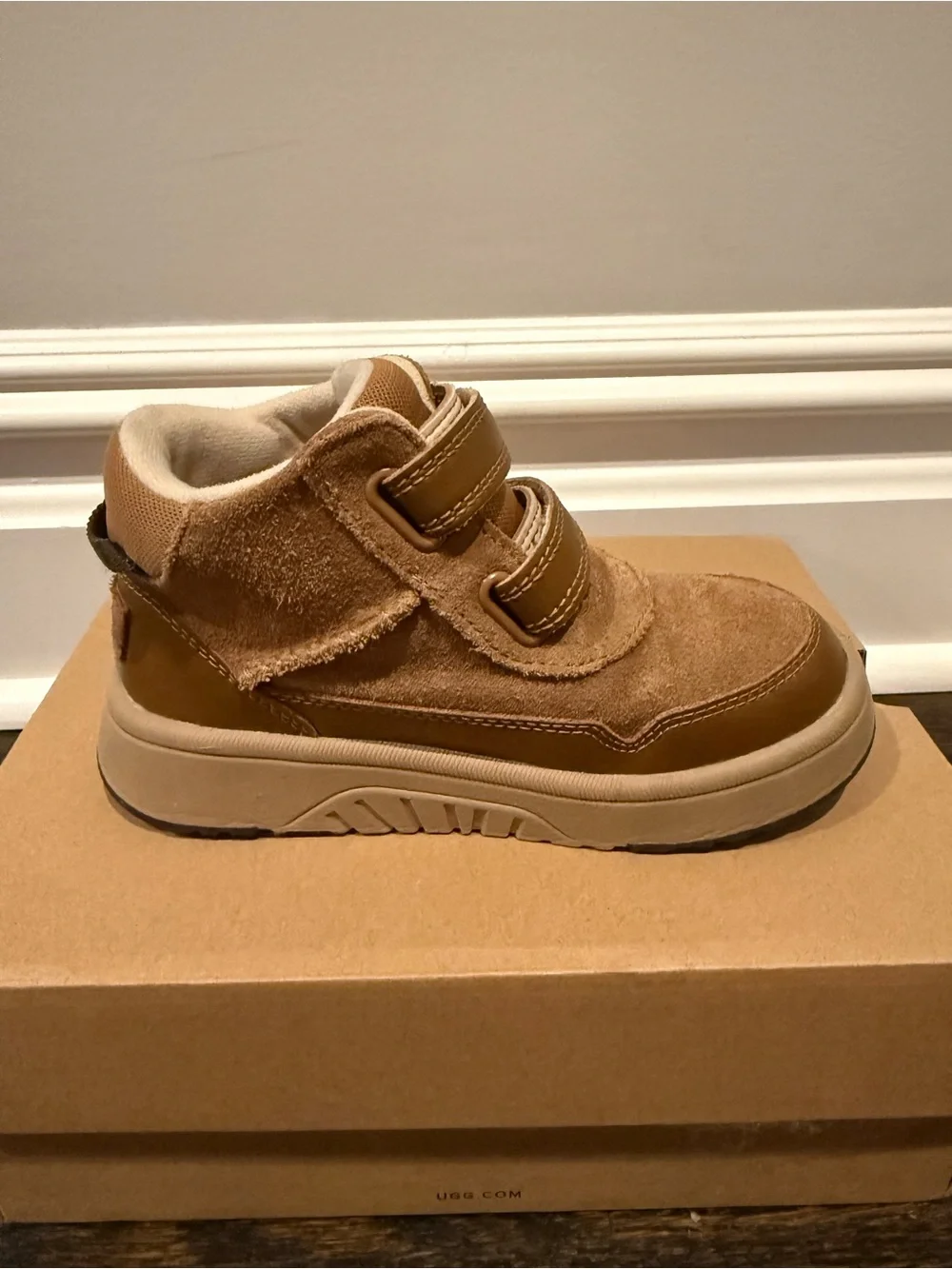 UGG Kids Brown Velcro Strap Boot